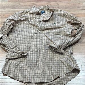Polo by Ralph Lauren Tan Plaid Button-Down Shirt